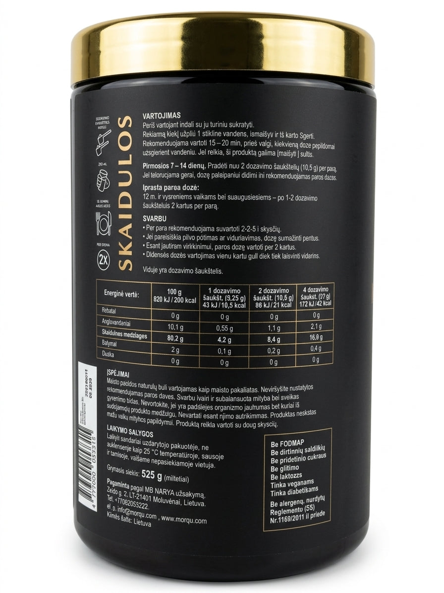 MORQU Skaidulų kompleksas + Vitaminai (525 g)