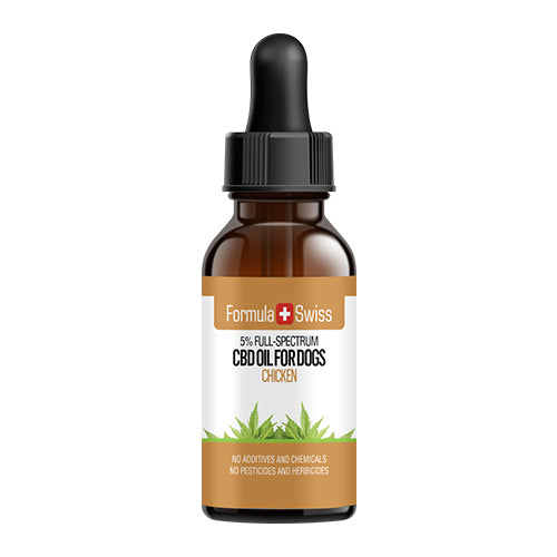 CBD aliejus šunims su MCT aliejumi ir vištienos aromatu (5%)